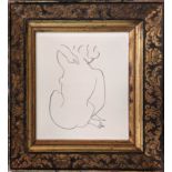 HENRI MATISSE 'Seated Nude' offset lithograph, 20cm x 18cm, framed and glazed.