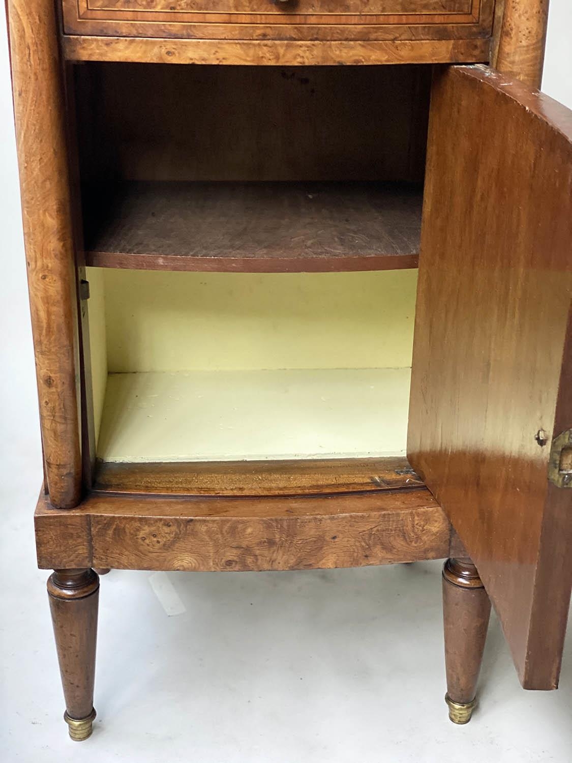 SIDE CABINETS, a pair, late 19th/early 20th century French burr walnut and gilt metal mounted, - Image 3 of 8