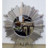 STARBURST WALL MIRROR, silver coloured, 94cm x 99cm.