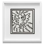 KEITH HARING Untitled (Flying Angel) 1982, lithograph, published by Tony Shaftazy Gallery NY,