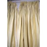 CURTAINS, a pair, 132cm x 315cm drop, lined and interlined. (2)