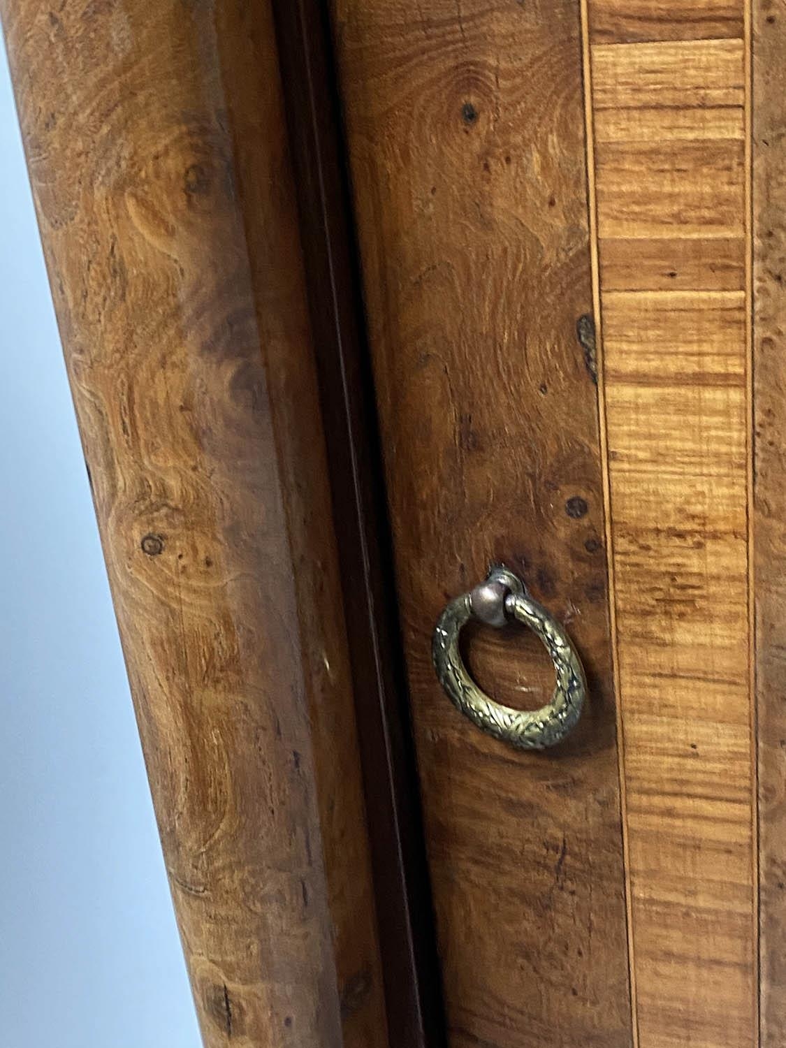 SIDE CABINETS, a pair, late 19th/early 20th century French burr walnut and gilt metal mounted, - Image 6 of 8