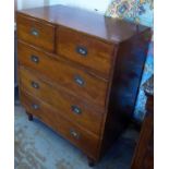 CAMPAIGN CHEST, 91.5cm W x 108.5cm H x 50cm D late Victorian teak in two sections with two short