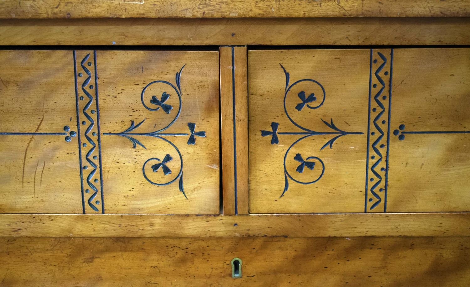 HEAL & SON CHEST, two short over four long drawers, incised and ebonised details, 121cm x 55cm x - Image 2 of 7