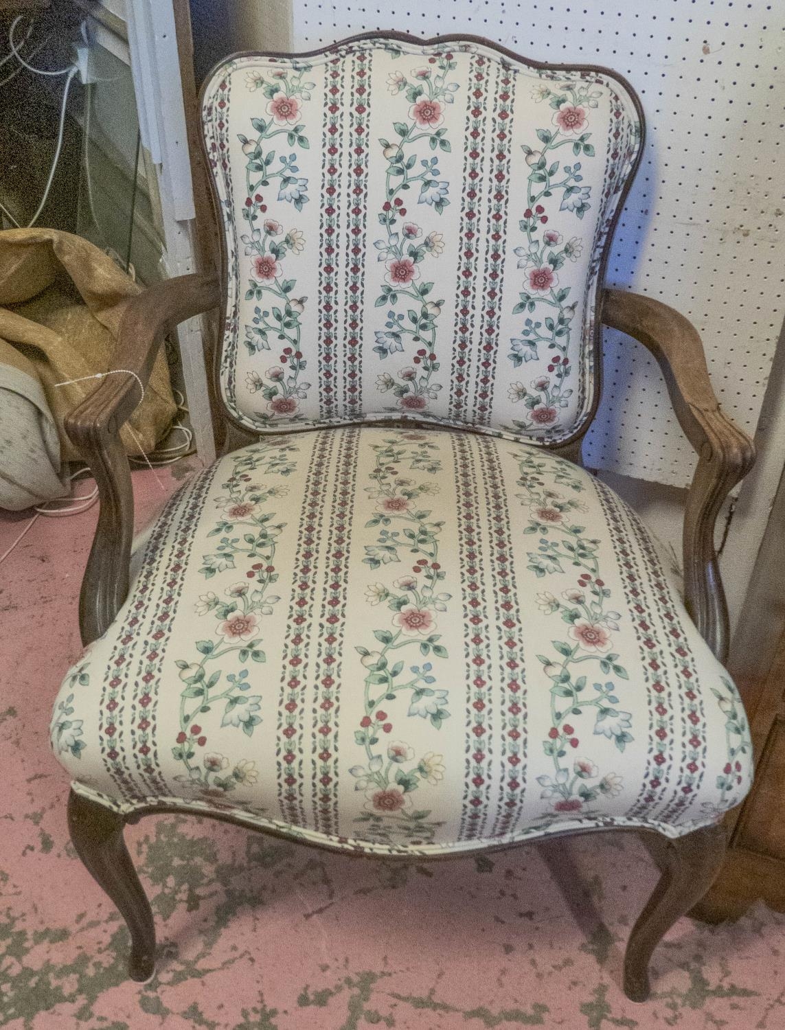 FAUTEUIL, in floral upholstery, 63cm W. - Image 2 of 5