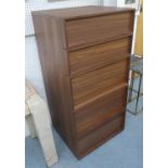 HABITAT MEWS TALL BOY, walnut veneer finish, 55cm x 60cm x 125cm.