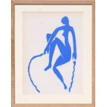 HENRI MATISSE 'Nu Bleu VIII' original lithograph from the 1954 edition after the cut outs, printed