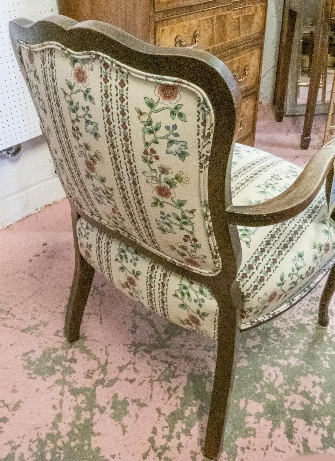 FAUTEUIL, in floral upholstery, 63cm W. - Image 4 of 5