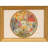 MARC CHAGALL, Ceiling of the Paris Opera, signed in the plate, off set lithograph, 62cm x 88cm. (