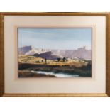 DAVID PARKES (South Africa), 'Amphitheater - Natal Drakensberg', watercolour, 33cm x 46cm, signed,