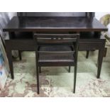 VANITY SET INCLUDING, dressing table 65cm D x 77cm H x 130cm W and chair. (2)