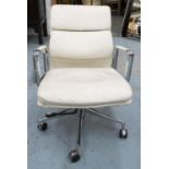 AFTER CHARLES AND RAY EAMES SOFT PAD STYLE DESK CHAIR, 60cm W.