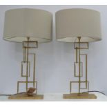 PORTA ROMANA SALPERTON TABLE LAMPS, a pair, 87cm, with shades. (2)