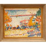 ANDRE DERAIN 'Port de Collioure', lithograph, edition 1000, edition: Pierre Levy, 43cm x 55cm.