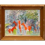 RAOUL DUFY 'Kessler a Cheval', lithograph, vintage French frame, 45cm x 61cm.