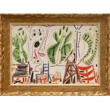 PABLO PICASSO 'Studio Interior with Sculpture Easel', lithograph, Suite: Californie, dated in the