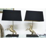 MAISON CHARLES STYLE TABLE LAMPS, a pair, 60cm H, with shades. (2)