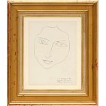 HENRI MATISSE 'Portrait of Angela La Motte', 1945, original transfer lithograph, plate signed,