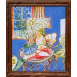 HENRI MATISSE 'Blue Interior', Quadrichrome, vintage French frame, 64cm x 53cm.