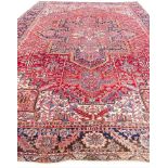 HERIZ CARPET, antique, 380cm x 285cm.