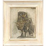 PABLO PICASSO 'La Chouette', 1954, original lithograph on arches paper, dated in the plate, Atelier: