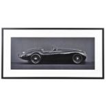 PHOTO PRINT OF A JAGUAR, 61cm x 123cm, framed and glazed.