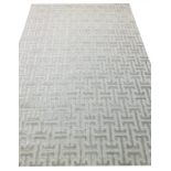 ART DECO STYLE CARPET, silk, silver shades.