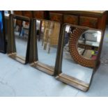 MIRRORED WALL NICHES, three, 62cm x 42cm. (3)