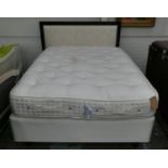 BED VISPRING SUBLIME SUPERB AND HEADBOARD, 150cm W x 200cm L.