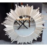 SUNBURST WALL MIRROR, 94cm Diam, silvered frame.