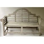 LUTYENS STYLE BENCH, matching previous lot.