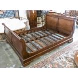SLEIGH BED, 162.5cm W, contemporary.