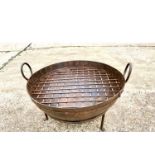 KADAI FIRE BOWL, Indian style, 64cm diam. x 42cm H.