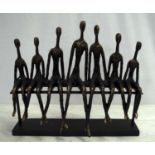 CONTEMPORARY SCHOOL SCULPTURAL STYDY, 35cm H, 'The Family'.
