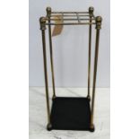 STICK STAND, Victorian style, gilt metal, 62cm x 25cm x 25cm.