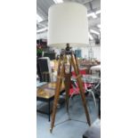RESTORATION HARDWARE SURVEYORS FLOOR LAMP, with shade, 199cm H overall.