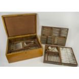 CANTEEN OF CUTLERY, Elwin silver plate, twelve place setting including fish knives, dinner knives