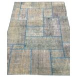 CONTEMPORARY PATCHWORK RUG, 235cm x 180cm.