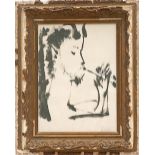 PABLO PICASSO 'Faun with Pipe', lithograph, 43cm x 31cm, in vintage French frame.