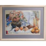 MARNEY SMITH, 'Still life', pastel, 36cm x 52cm, signed, framed.