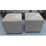 BOX OTTOMANS, a pair, 45cm x 45cm x 45cm. (2)