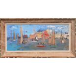 RAOUL DUFY 'Les Regates', lithograph, 29cm x 70cm, in vintage French frame.