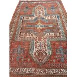 ANTIQUE KAZAK RUG, 210cm x 144cm.