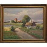 C. VALSO (19th/20th Century Danish) 'Landscape', oil on canvas, 39cm x 49cm, signed and framed.