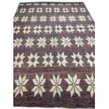 ANTIQUE SWEDISH DESIGN FLAT WEAVE CARPET, 395cm x 285cm.