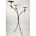 CANDLE STAND, Japanese Meiji design faux bamboo, 91cm H.