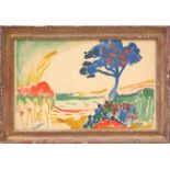 ANDRE DERAIN 'Paysage a L'Arbre Bleu', 1959, pochoir, edition 1000, suite: Douze Contemporains,