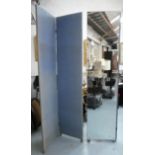 FOLDING MIRRORS SCREEN, a pair, two fold, each panel 48cm x 213cm H. (2)