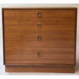 G PLAN CHEST, 1960's teak with four long drawers, 76cm x 46cm x 70cm H.