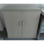 MEDIA CABINET, 107cm x 46cm x 110cm, contemporary grey painted.